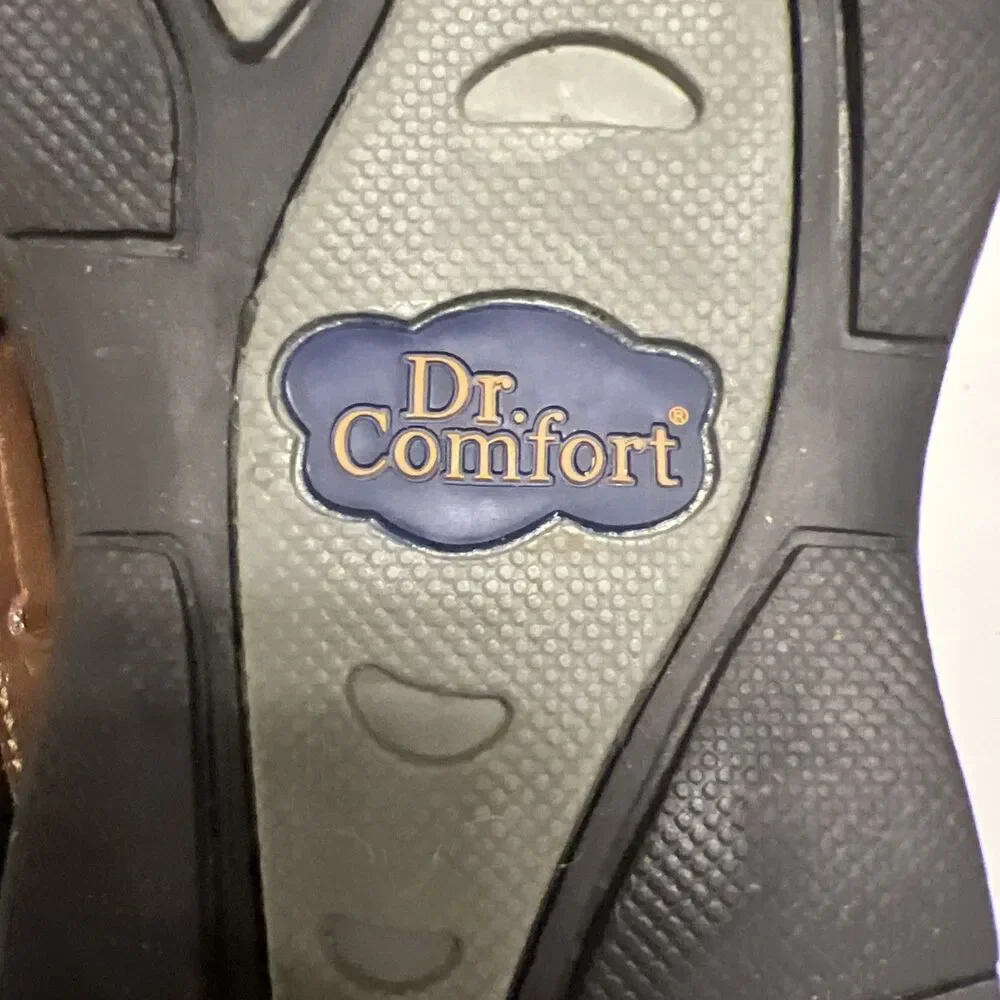 Dr. Comfort MIKE Two tone Black Brown Therapeutic Diabetic Shoes SIZE USA 10.5 M